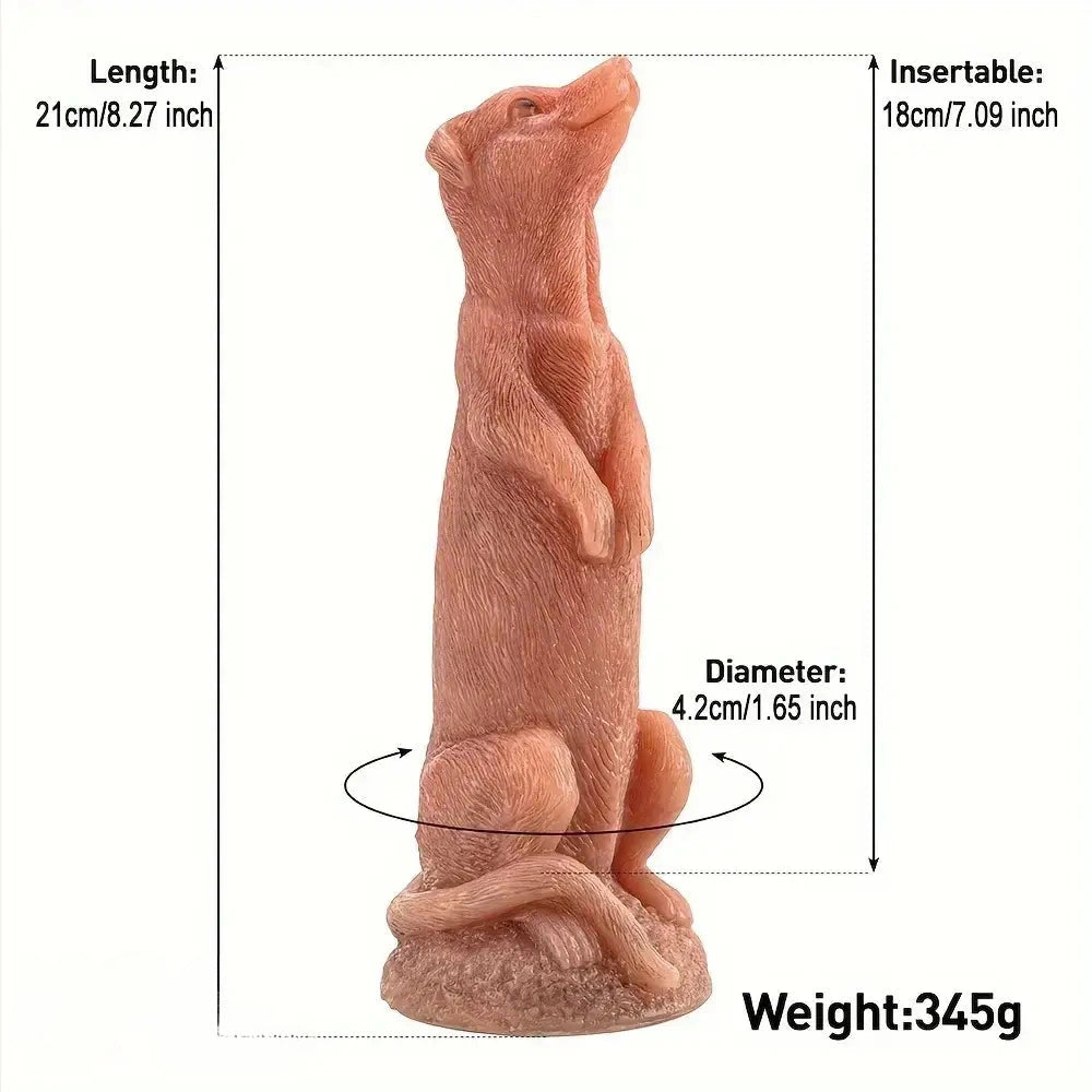 8.27in kangaroo Animal Silicone Soft Big Dildo Fantasy Odd Sex Toy For Adults