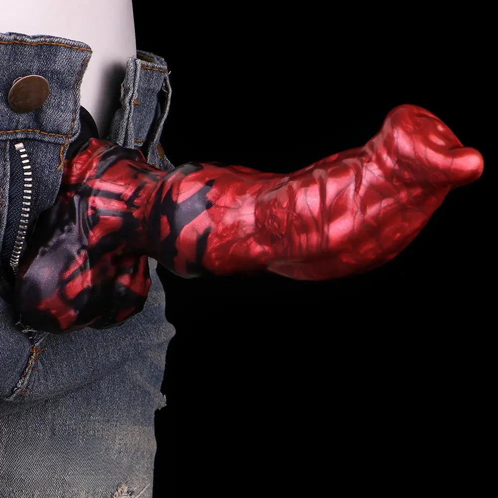8.27in Knotted Dog Big Cock Dildo with Powerful Suction Cup Sex Toy