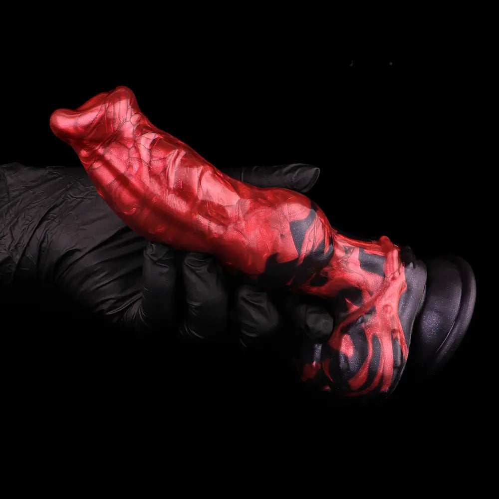 8.27in Knotted Dog Big Cock Dildo with Powerful Suction Cup Sex Toy