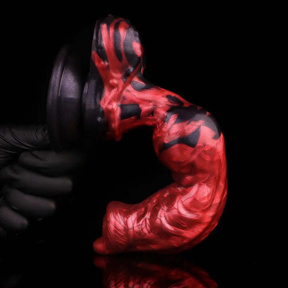 8.27in Knotted Dog Big Cock Dildo with Powerful Suction Cup Sex Toy