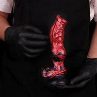 8.27in Knotted Dog Big Cock Dildo with Powerful Suction Cup Sex Toy