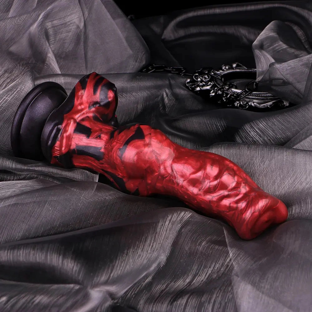 8.27in Knotted Dog Big Cock Dildo with Powerful Suction Cup Sex Toy