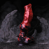 8.27in Knotted Dog Big Cock Dildo with Powerful Suction Cup Sex Toy