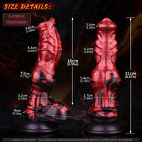 8.27in Knotted Dog Big Cock Dildo with Powerful Suction Cup Sex Toy
