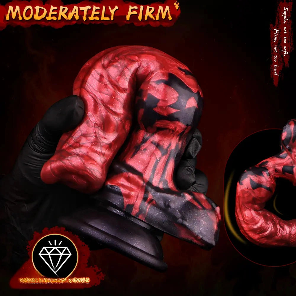 8.27in Knotted Dog Big Cock Dildo with Powerful Suction Cup Sex Toy
