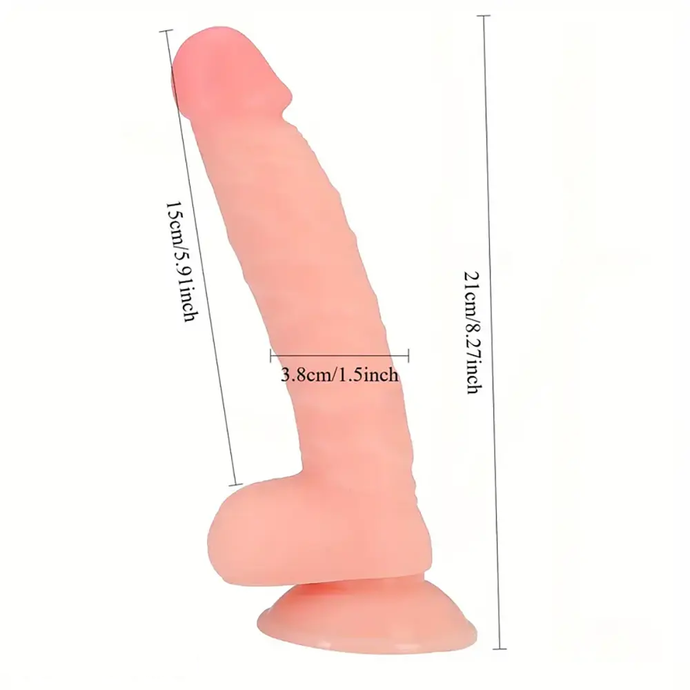 8.27in Large Realistic Male Dildo Manual Masturbation Toy For Women
