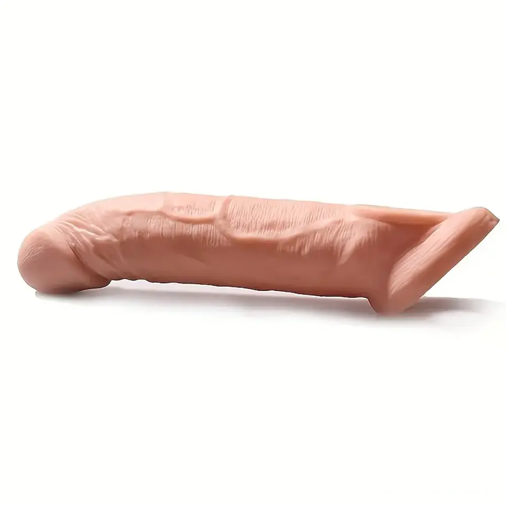 8.27in Lifelike Big Dildo Cock Sleeve For Penis Extension Sex Toy