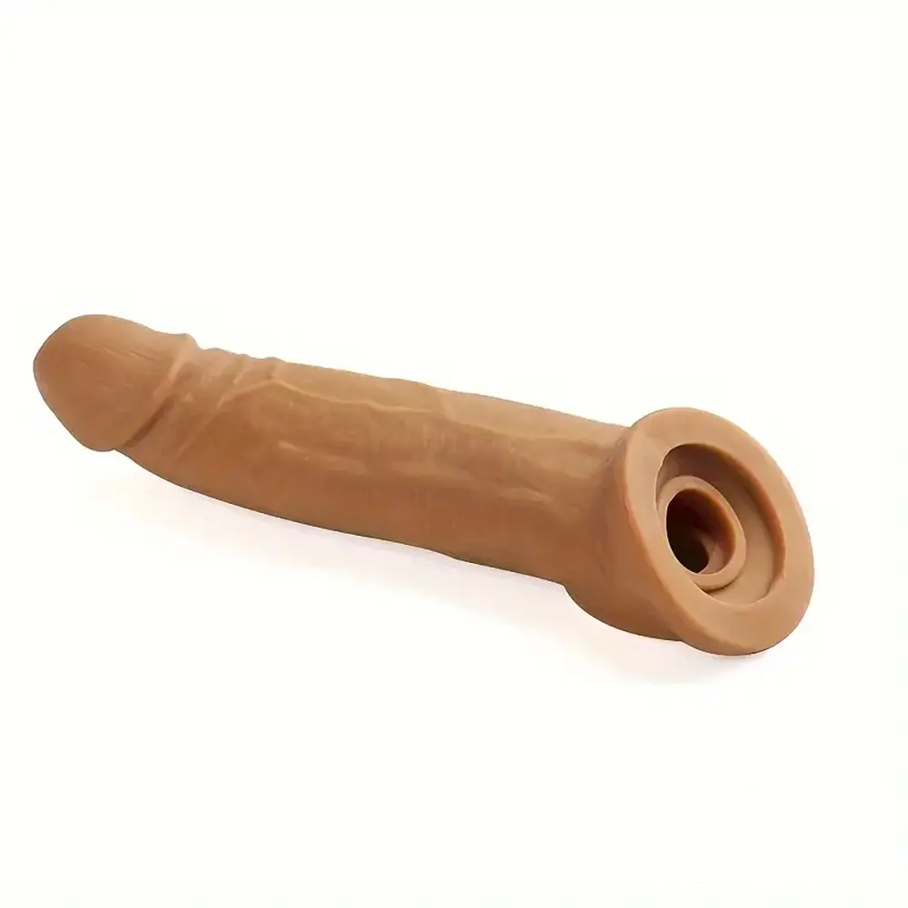 8.27in Lifelike Big Dildo Cock Sleeve For Penis Extension Sex Toy