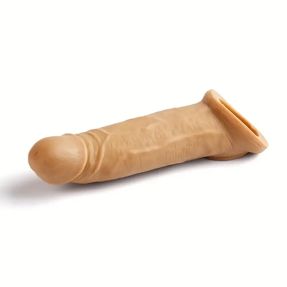 8.27in Lifelike Big Dildo Cock Sleeve For Penis Extension Sex Toy