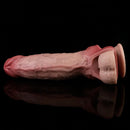 8.27in Lifelike Blue Veins Hollow Dildo Uncut Cock Sleeve With Cock Ring