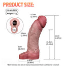 8.27in Lifelike Blue Veins Hollow Dildo Uncut Cock Sleeve With Cock Ring