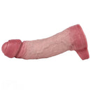 8.27in Lifelike Blue Veins Hollow Dildo Uncut Cock Sleeve With Cock Ring