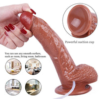 8.27in Lifelike Cumming Couples Dildo Sex Toy For Adult Masturbation