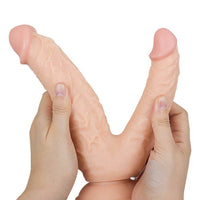 8.27in Lifelike Dual Big Small Dildo With Strong Sucker For Lesbian