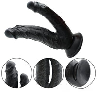8.27in Lifelike Dual Big Small Dildo With Strong Sucker For Lesbian