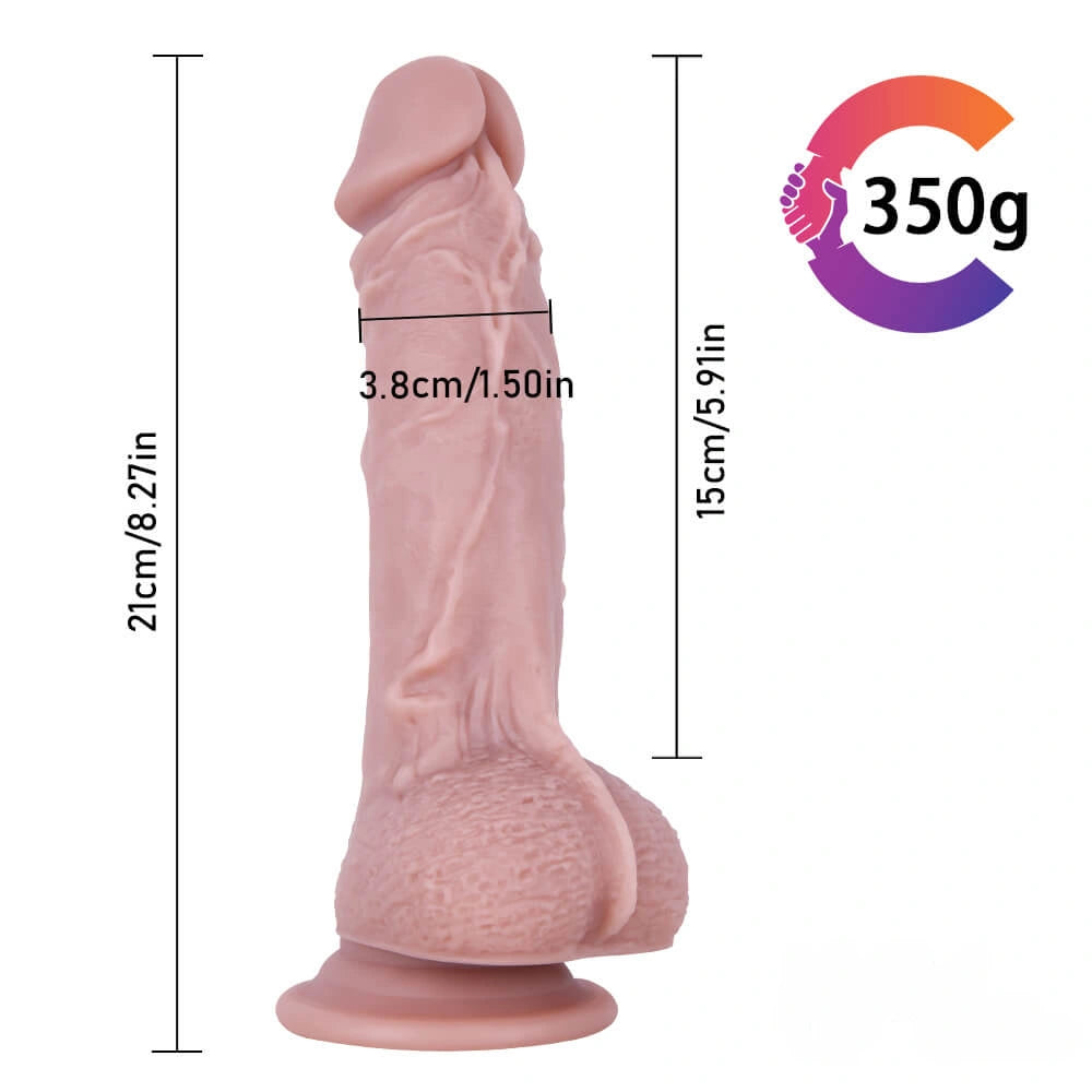 8.27in Lifelike Feeling Real Penis Dildo For G-spot Massage