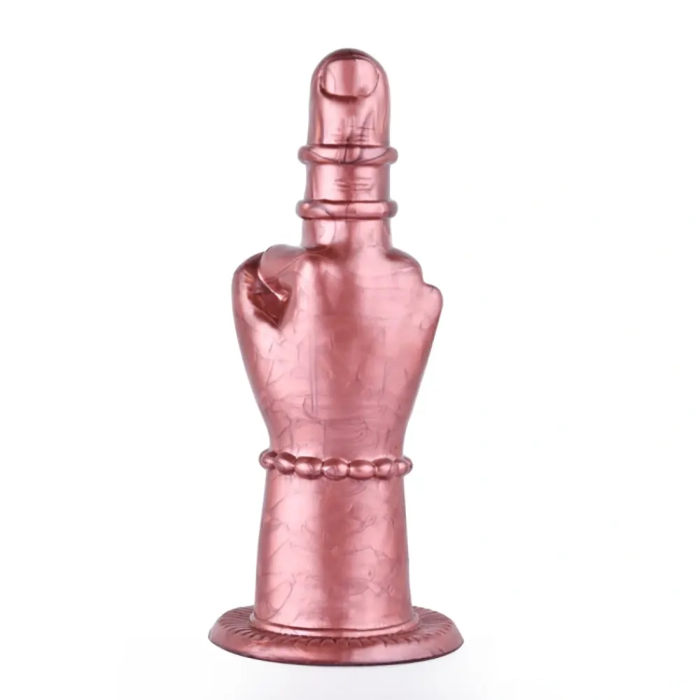 8.27in Middle Finger Fist Silicone Big Soft Dildo For Women Men Sex