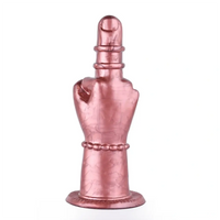 8.27in Middle Finger Fist Silicone Big Soft Dildo For Women Men Sex