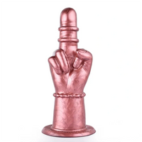 8.27in Middle Finger Fist Silicone Big Soft Dildo For Women Men Sex