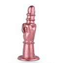 8.27in Middle Finger Fist Silicone Big Soft Dildo For Women Men Sex