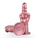 8.27in Middle Finger Fist Silicone Big Soft Dildo For Women Men Sex