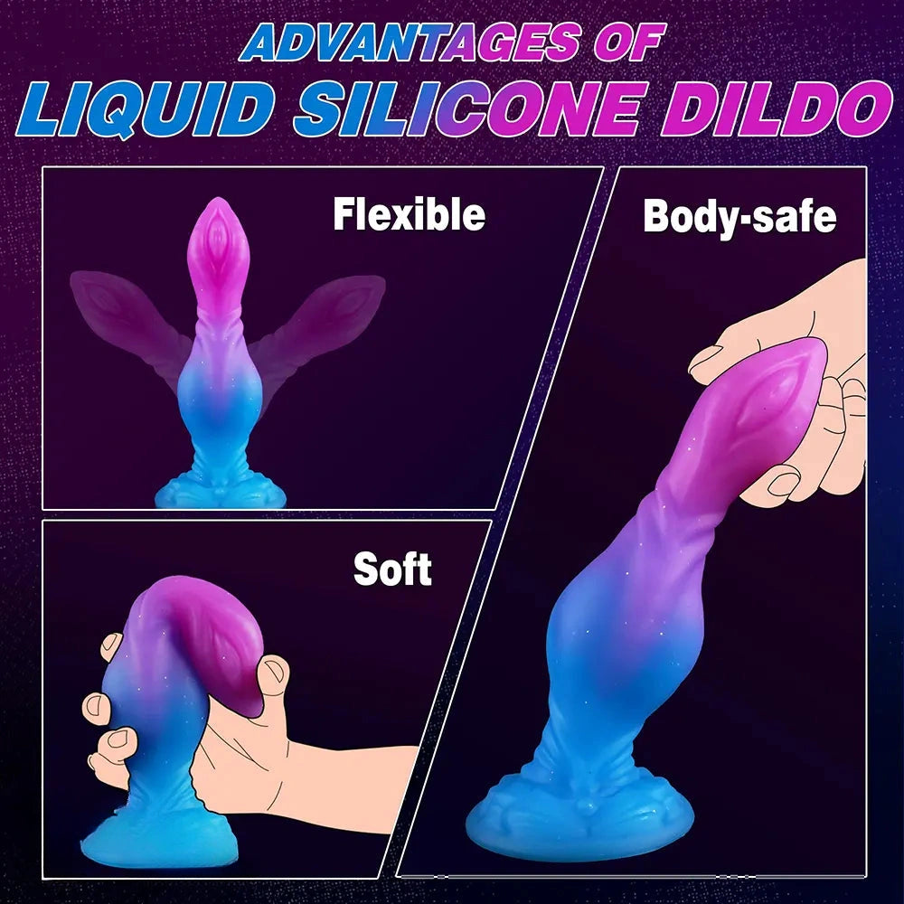 8.27in Monster Silicone Creature Knot Dildo For Hands-free Play Cock