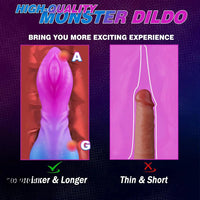 8.27in Monster Silicone Creature Knot Dildo For Hands-free Play Cock