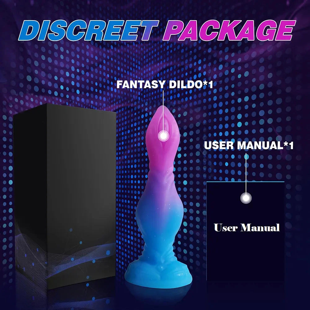 8.27in Monster Silicone Creature Knot Dildo For Hands-free Play Cock