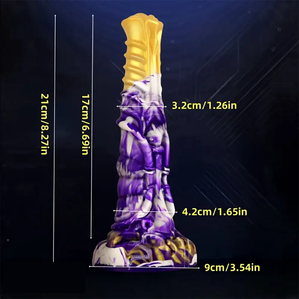 8.27in Novel Strange Shaped Simulated Penis Odd Silicone Soft Dildo