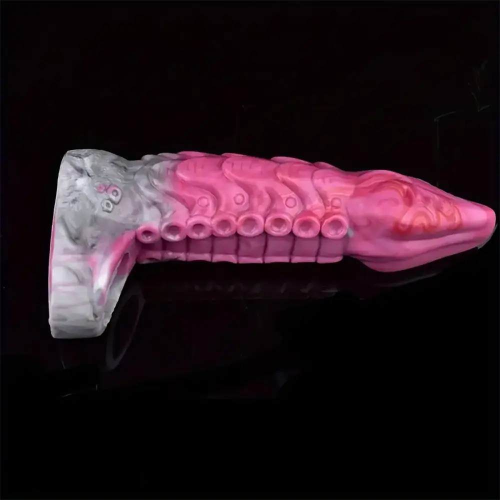 8.27in Octopus Tentacle Soft Silicone Anatomy Sleeve Hollow Dildo