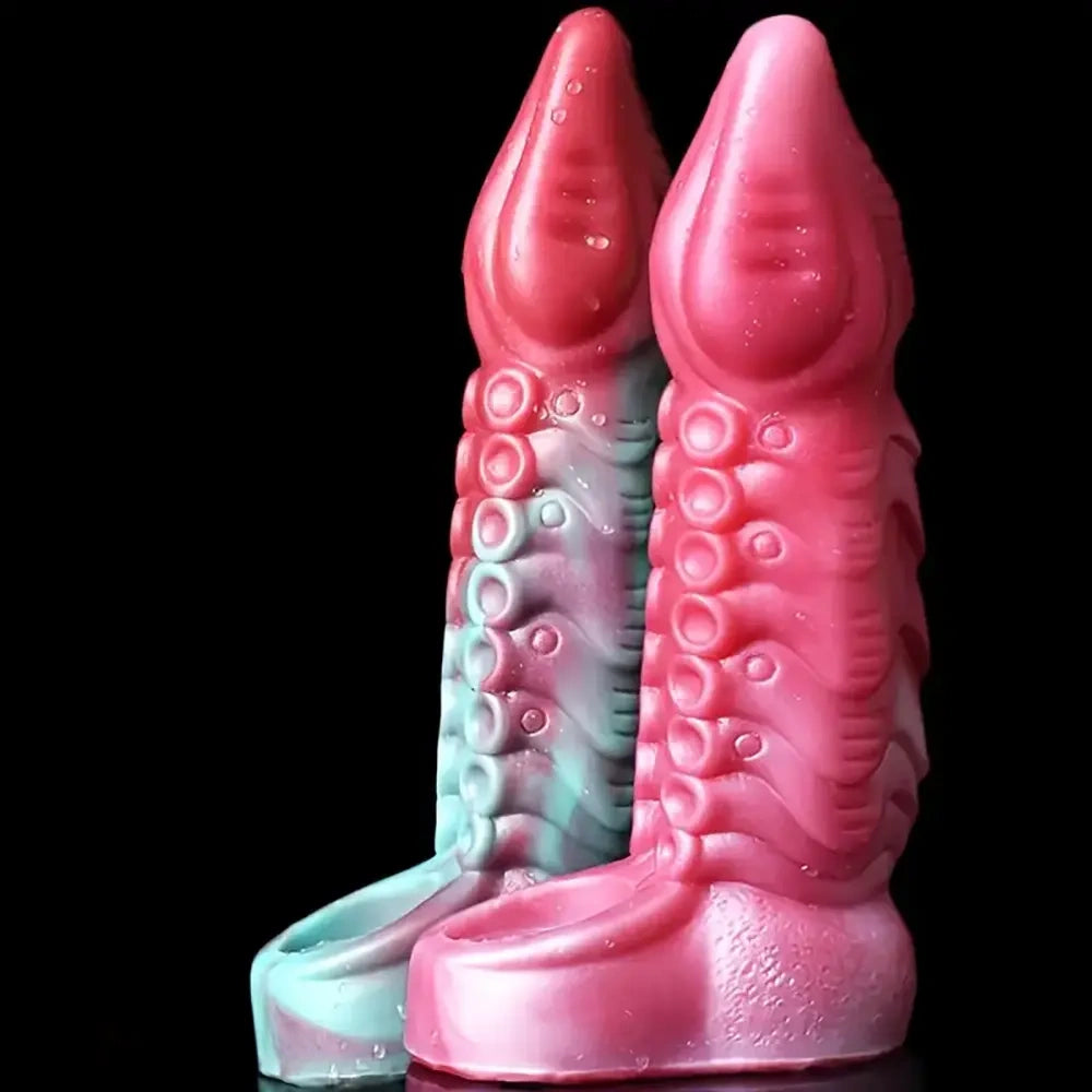8.27in Octopus Tentacle Soft Silicone Anatomy Sleeve Hollow Dildo
