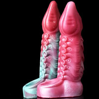 8.27in Octopus Tentacle Soft Silicone Anatomy Sleeve Hollow Dildo