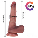 8.27in Oily Apperance Silicone Women Couples Dildo With Blue Veins
