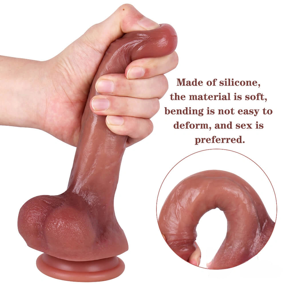 8.27in Oily Outer Body Silicone Animal Odd Wife Huge Dildo