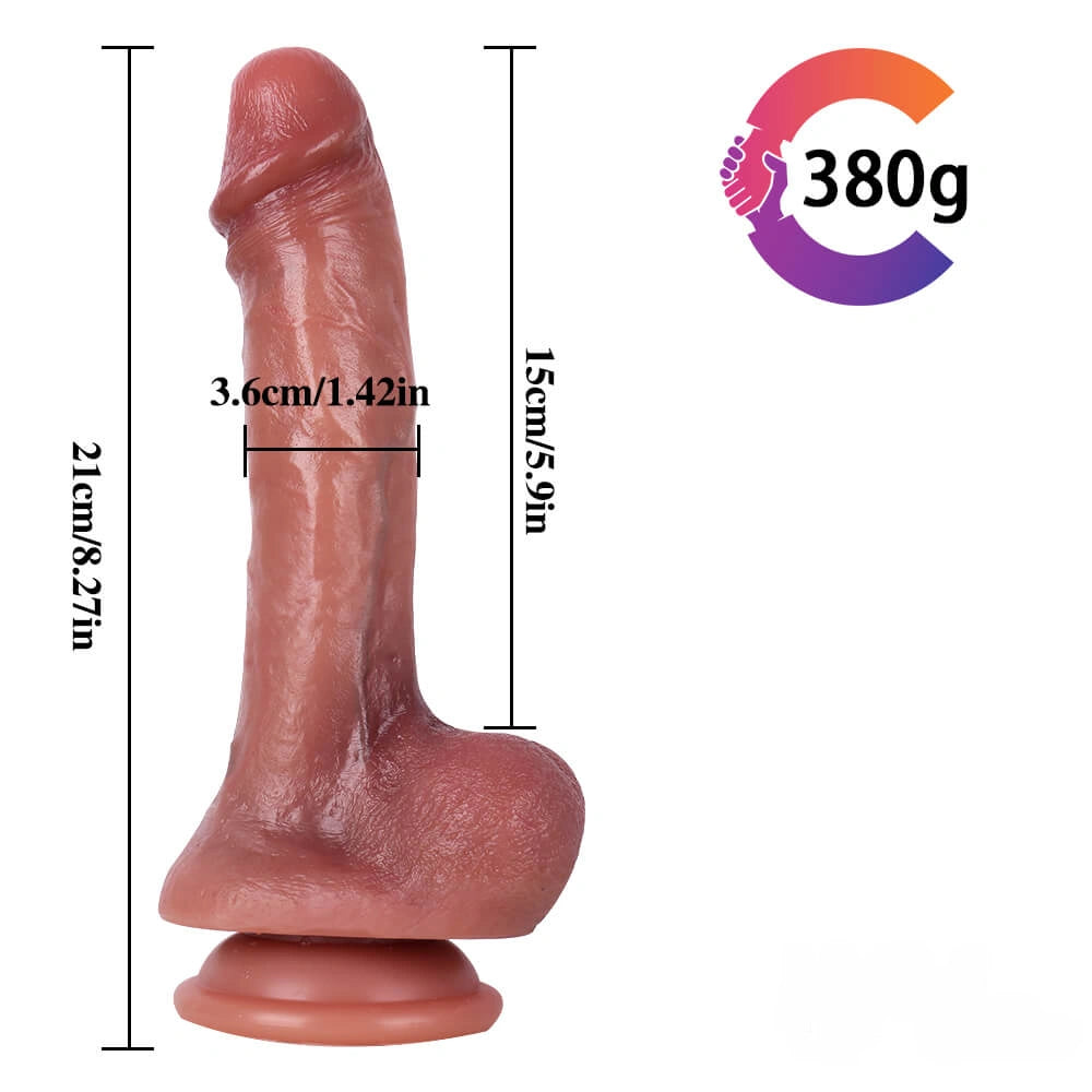 8.27in Oily Outer Body Silicone Animal Odd Wife Huge Dildo
