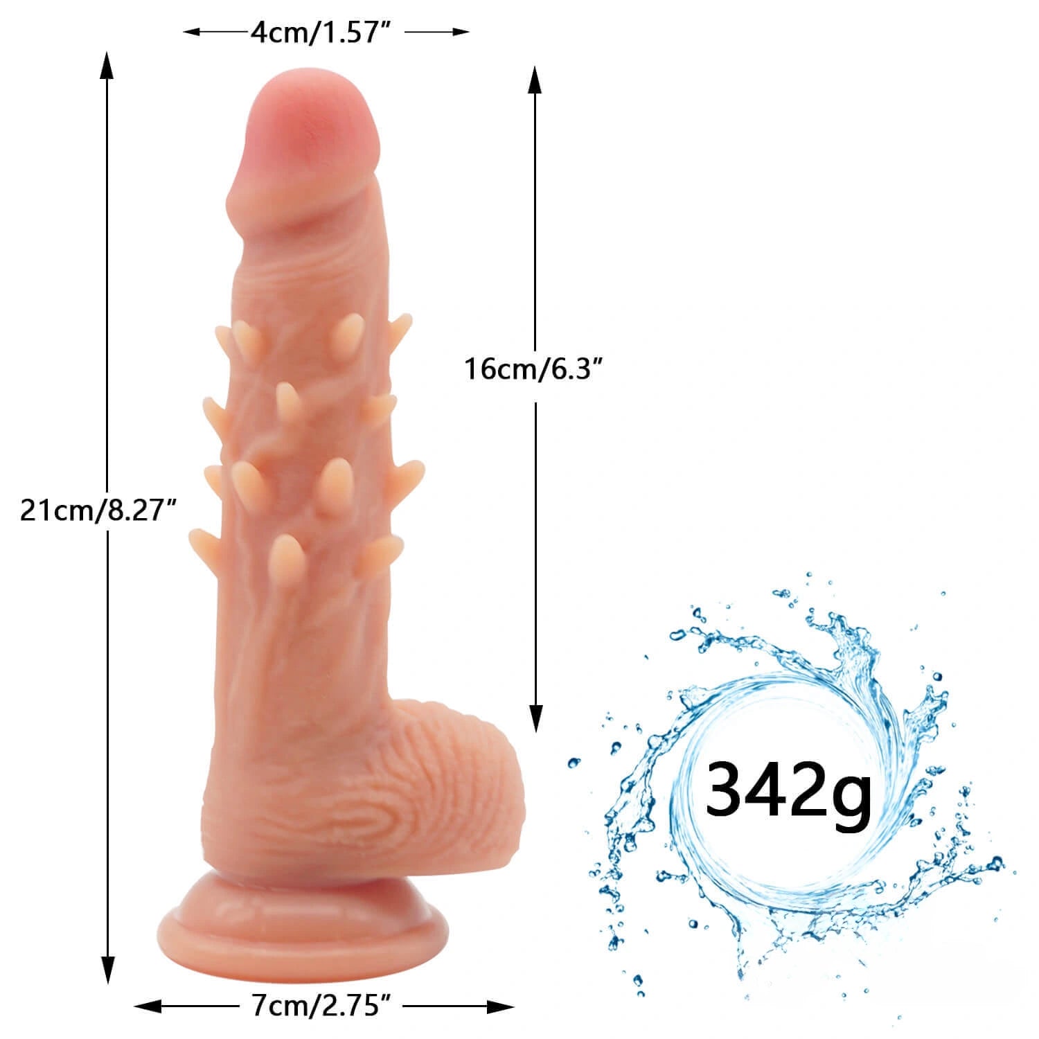 8.27in Perfect Body Dildo For Anus Vaginal Stimulation