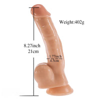 8.27in PVC Skin Feeling Big Dildo Sex Toy For Women Clit Masturbator