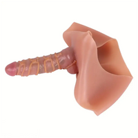 8.27in Real Silicone Dildo Pants With Tie Rope Hollow Penis Soft Dildo