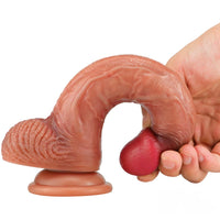 8.27in Real Skin Dildo Sex Toy For Women Men Masturbator