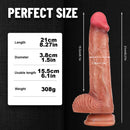 8.27in Real Skin Dildo Sex Toy For Women Men Masturbator