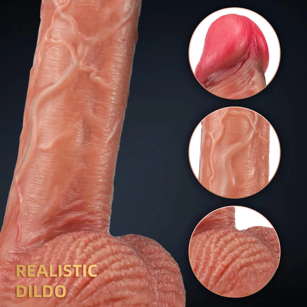 8.27in Real Skin Dildo Sex Toy For Women Men Masturbator