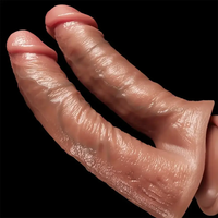 8.27in Realistic Double-Headed Liquid Silicone Dildo With 3D Veins