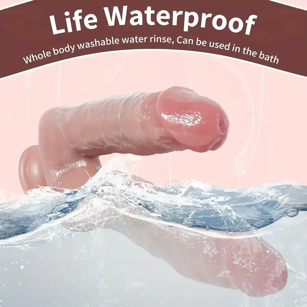 8.27in Realistic Double-Headed Liquid Silicone Dildo With 3D Veins