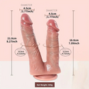 8.27in Realistic Double-Headed Liquid Silicone Dildo With 3D Veins