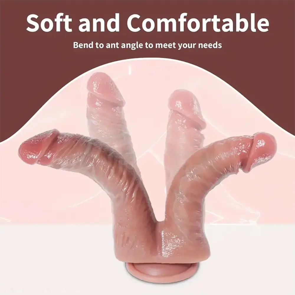 8.27in Realistic Double-Headed Liquid Silicone Dildo With 3D Veins