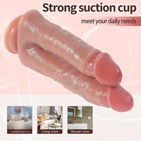 8.27in Realistic Double-Headed Liquid Silicone Dildo With 3D Veins