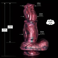 8.27in Realistic Horse Flexible Silicone Big Dildo Animal Penis Massager