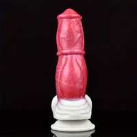 8.27in Realistic Horse Flexible Silicone Big Dildo Animal Penis Massager