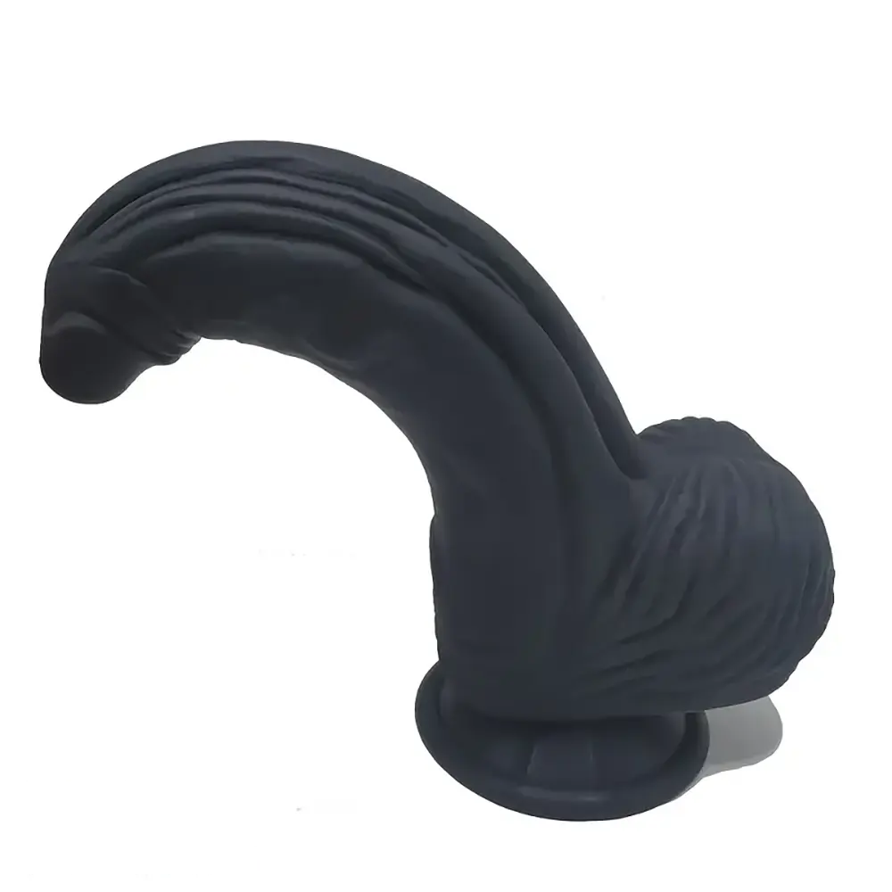 8.27in Realistic Huge Curved Silicone Anal Soft Big Dildo For Vagina