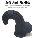 8.27in Realistic Huge Curved Silicone Anal Soft Big Dildo For Vagina